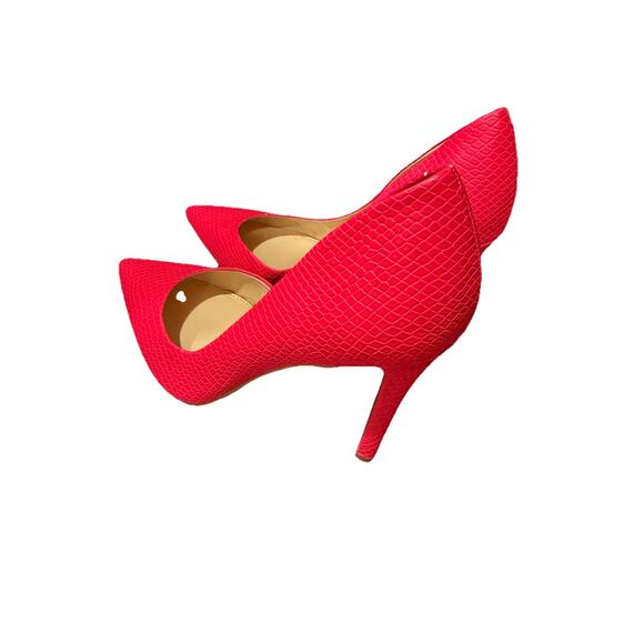Jessica Simpson Claudette Laser Pink Snakeskin D'Orsay Pumps 8.5M - Picture 6 of 9